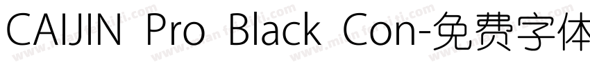 CAIJIN Pro Black Con字体转换